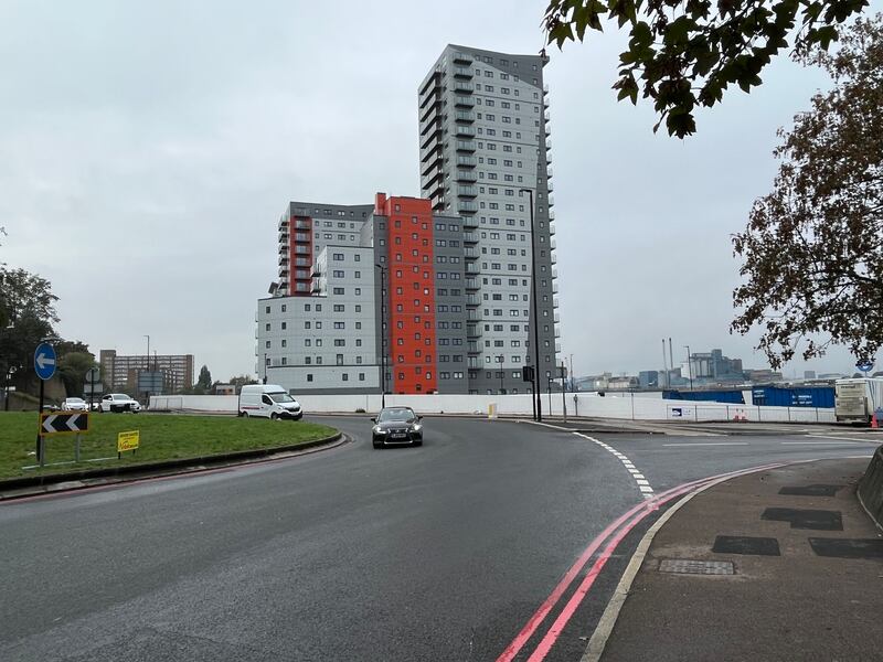 Residential flats and apartments at the Mast Quay development in Woolwich, south east London. Photograph: Mark Paul