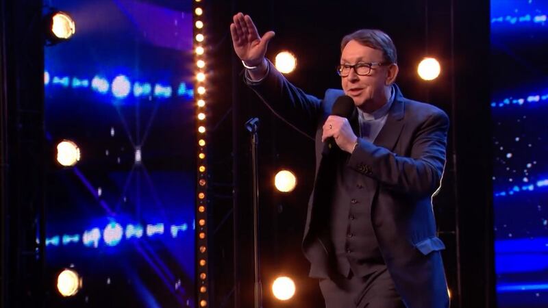 Fr Ray Kelly singing Everybody Hurts on Britain’s Got Talent on Saturday night.