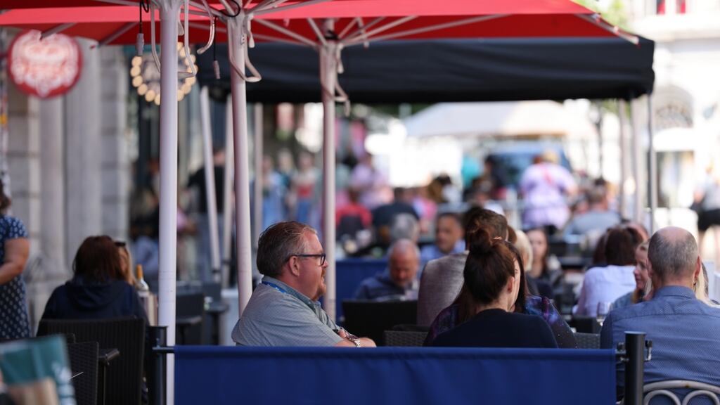 Outdoors dining in Dublin. Paul Treyvaud has said restaurants were being unfairly ‘scapegoated’ with regards to the Covid-19 pandemic. File photograph: Dara Mac Dónaill/The Irish Times