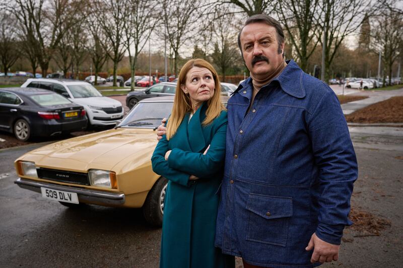 Sian Gibson and Mike Bubbins in Mammoth. Photograph: Simon Ridgway/BBC Studios