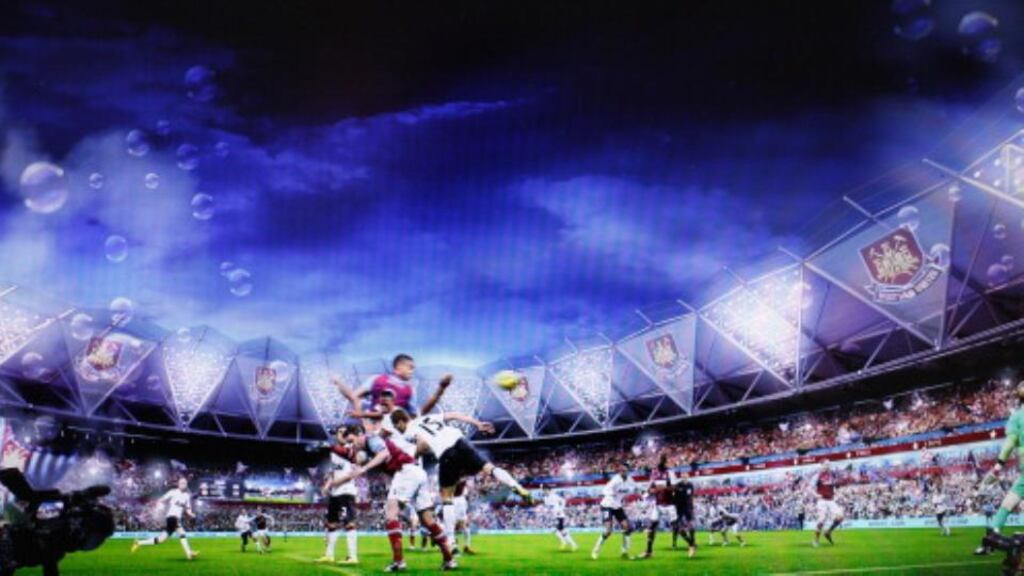 An artist’s impression of how the Olympic Stadium will look when West Ham move in. Photograph: Getty