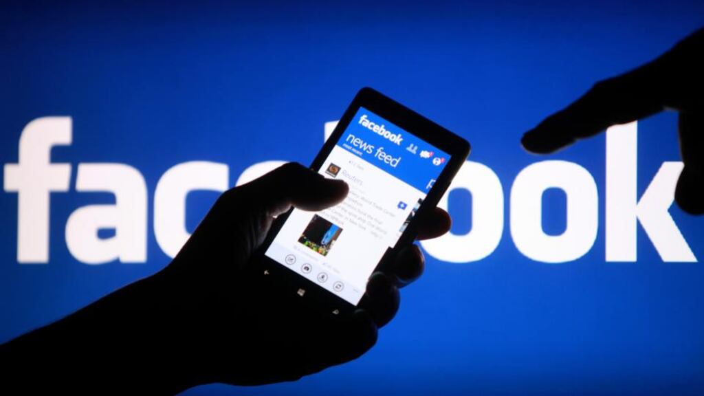 The Facebook smartphone application. Photograph: Dado Ruvic/Reuters.