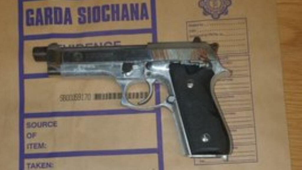 One of the guns found in Clondalkin. Photograph: An Garda Síochána