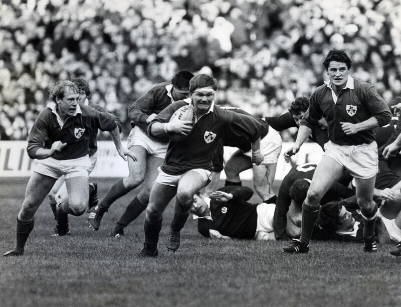 Ciarán Fitzgerald in action for Ireland against Scotland. Photograph: Billy Stickland/Inpho