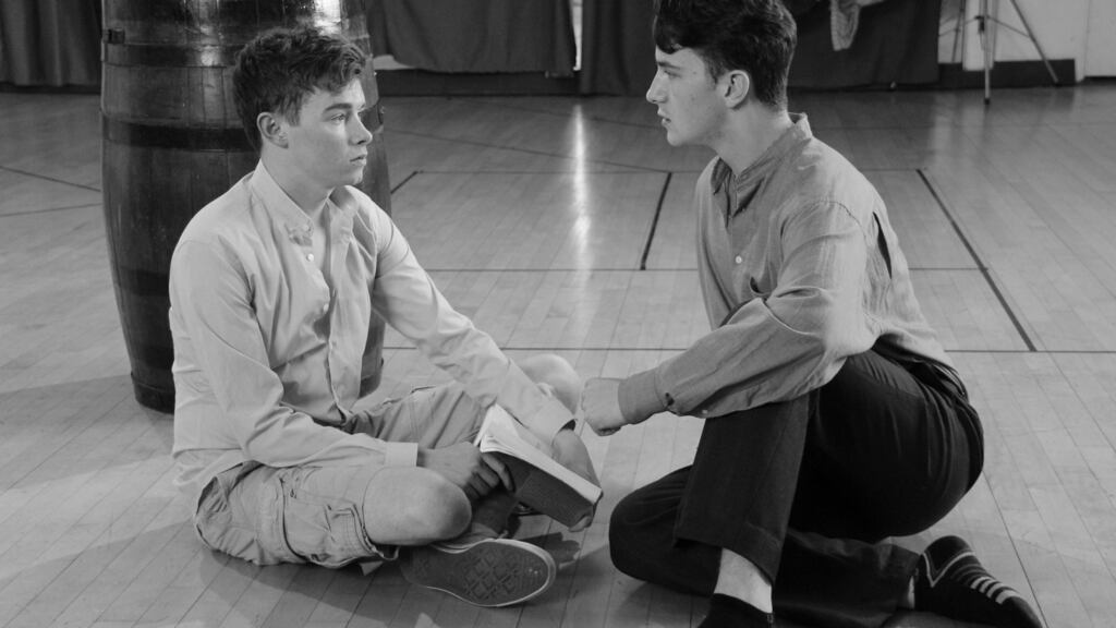 A rehearsal scene from At Swim, Two Boys