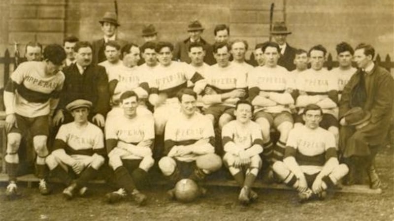The Tipperary team and officials that played against Dublin on Bloody Sunday in November 1920. Photograph: GAA