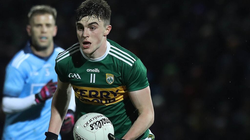 Seán O’Shea: the in-form Kerry star will be hoping to lead UCC to Sigerson Cup success against St Mary’s. Photograph: Lorraine O’Sullivan/Inpho