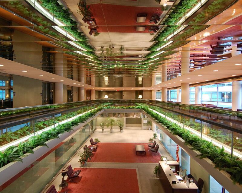 Kevin Roche: inside the late architect’s Union Carbide HQ. Photograph: Kevin Roche John Dinkeloo and Associates