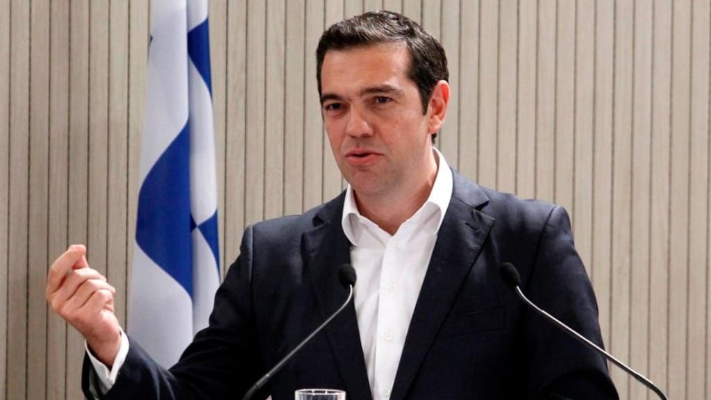 Greek prime minister Alexis Tsipras is scheduled to meet his Macedonian counterpart, Zoran Zaev, on Thursday in Sofia. Photograph: Yiannis Kourtoglou/AFP/Getty Images