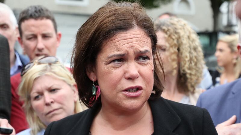 Sinn Féin leader Mary Lou McDonald at the count at Dublin’s RDS. Photograph: Niall Carson/PA Wire
