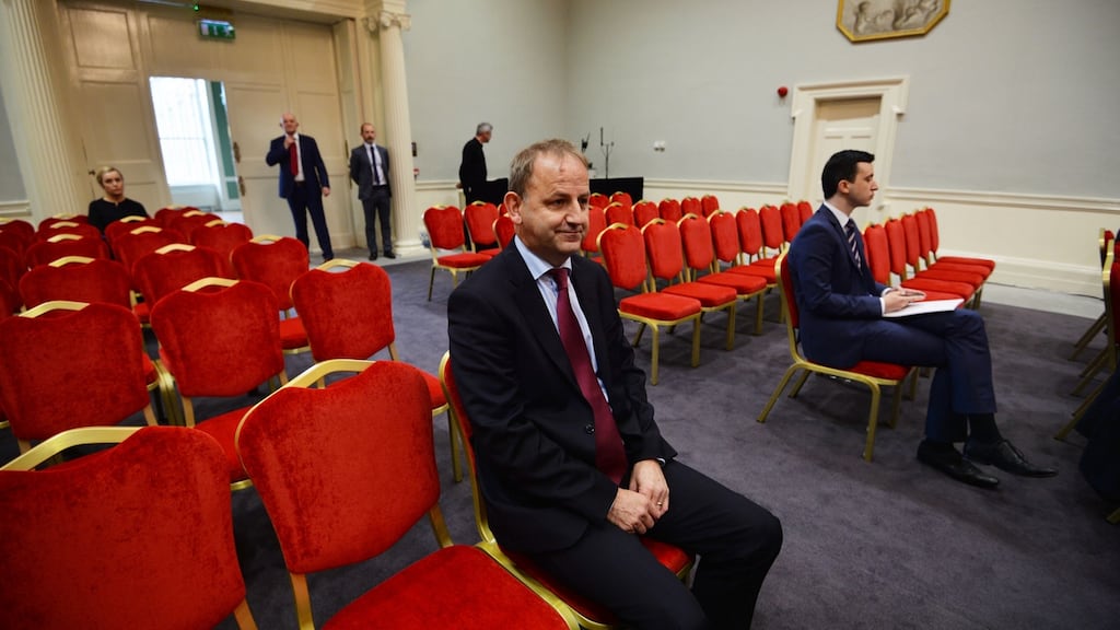 Sgt Maurice McCabe Garda on the first day of the Charleton tribunal last June: “Sgt Maurice McCabe would be buried by now if he had not taped the conversation,” Mick Wallace said. Photograph: Alan Betson
