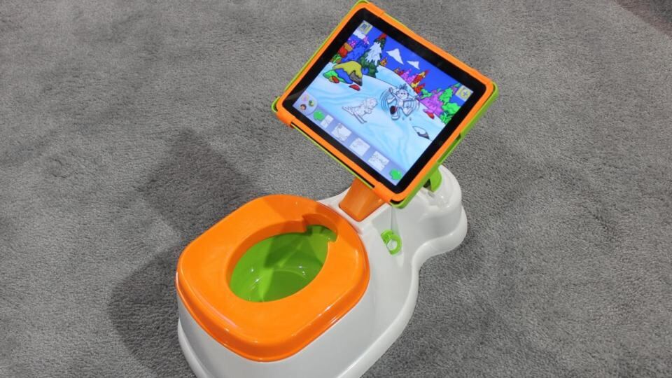 Potty with iPad attached