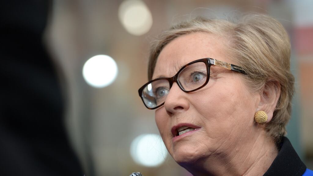 Minister for Justice  Frances Fitzgerald addressing the Irish Human Rights and Equality Commission conference in Dublin on Wednesday. Photograph: Dara Mac Dónaill