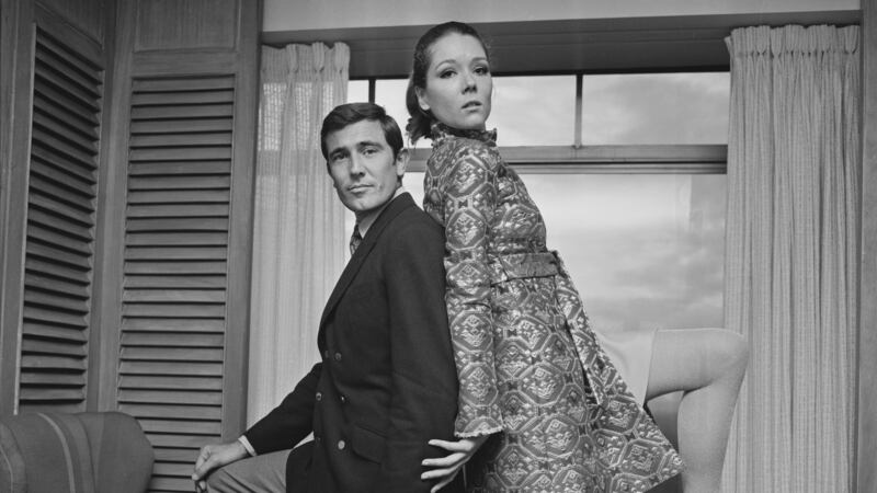 Diana Rigg with George  Lazenby during a photoshoot for the James Bond movie  On Her Majesty’s Secret Service in 1968.  Photograph:  Norman Potter/Daily Express/Getty Images