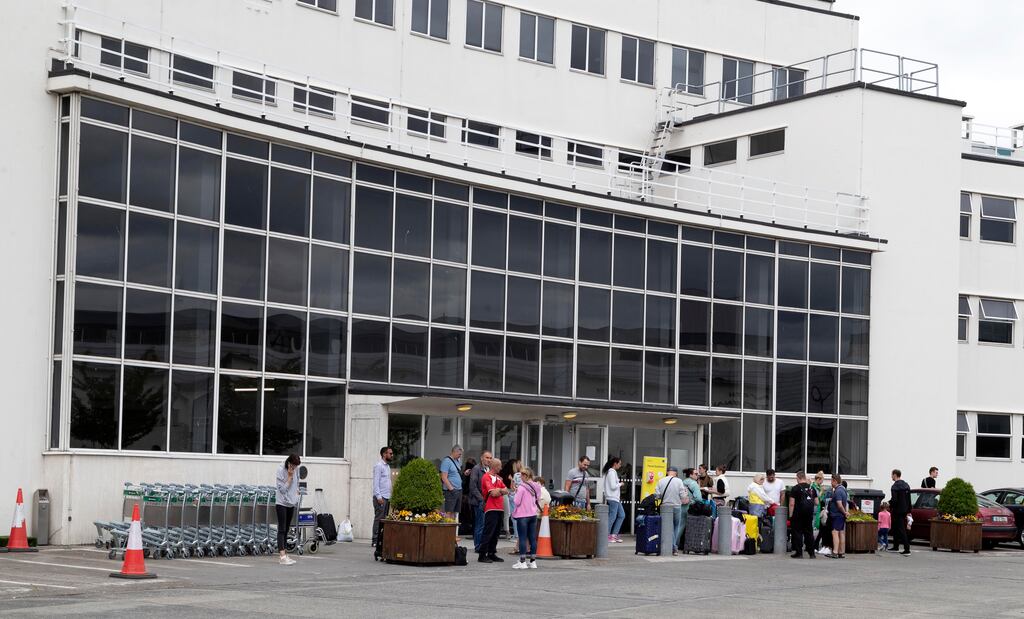 Some 180 refugees spent two nights in the old terminal building when the State ran out of space to accommodate them. Photograph: Colin Keegan/Collins Dublin