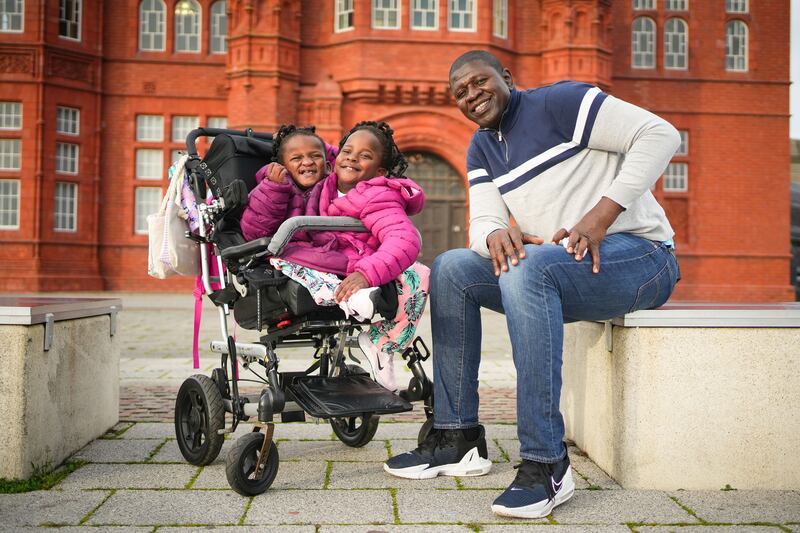 Marieme, Ndeye and Ibrahim in Our Lives: Inseparable Sisters. Photograph: Nick Hartley/BBC Cymru Wales
