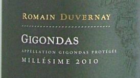 Gigondas 2010 Romain Duvernay, 14.5%, €26.99