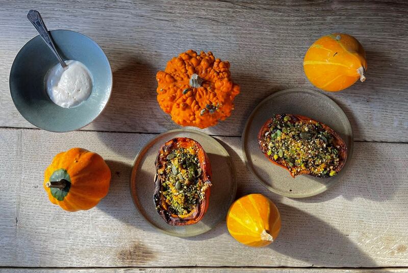 Hannah O’Donnell’s St Tola, quinoa, and pecan stuffed squash