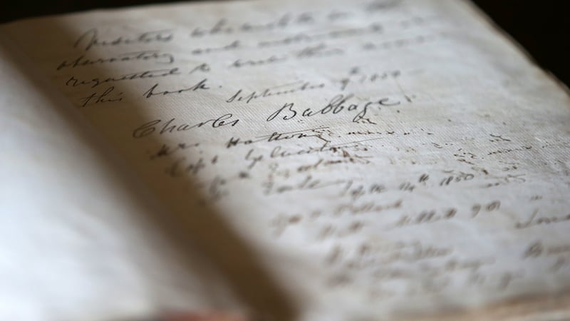 The signature of Charles Babbage. Photograph: Laura Hutton