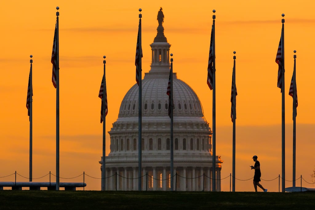 The US Capitol Building in Washington. On Wednesday, investors mulled preliminary US midterm election results, which delivered a disappointing result for the Republican Party in Congress. Photograph: J David Ake/AP