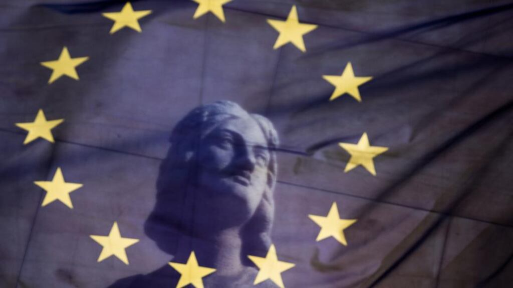 Euro zone government debt fell for the first time in nearly six years in the third quarter.