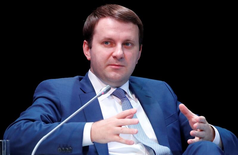 Russia’s economy minister Maxim Oreshkin may have gotten too big for his boots. Photograph: Maxim Shemetov/Reuters/File