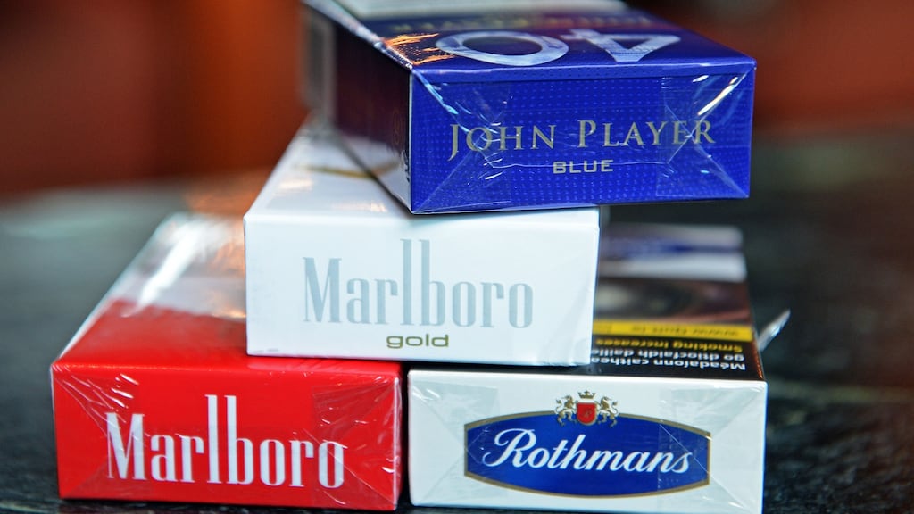 Cigarettes were cheaper in the Republic in August, survey finds. Photograph: Eric Luke