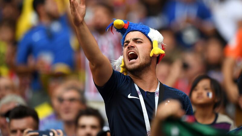 A French fan voices his displeasure. Photo: Matthias Hangst/Getty Images