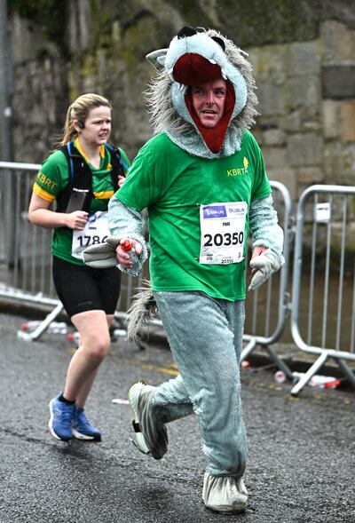 Paul Comerford from Kilkenny during the 2023 Irish Life Dublin Marathon. Photograph: Ramsey Cardy/Sportsfile