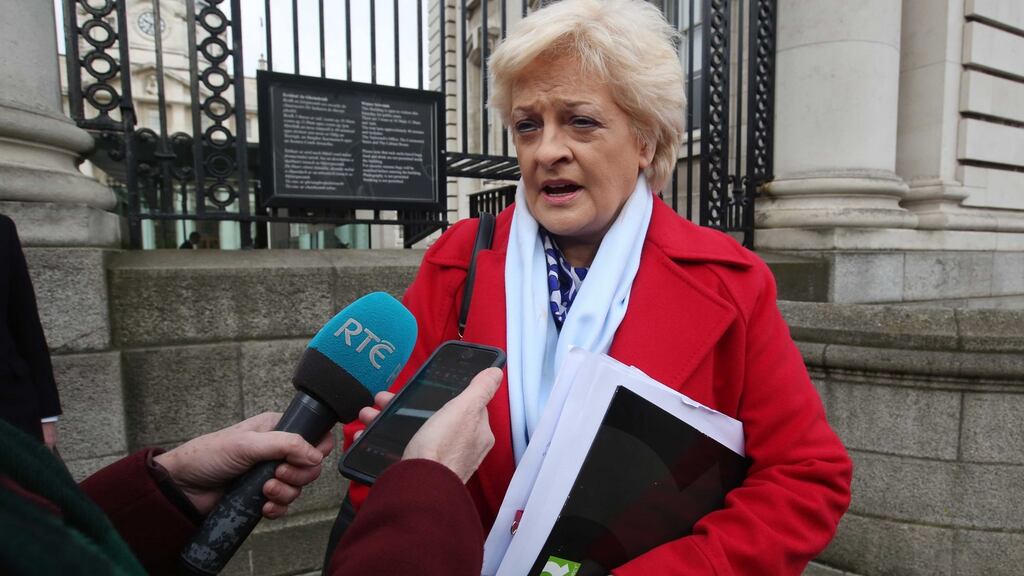 Ictu  General Secretary Patricia King leaving Government Buildings on Friday after talks on Coronavirus. Photograph: Sam Boal/Rollingnews.ie