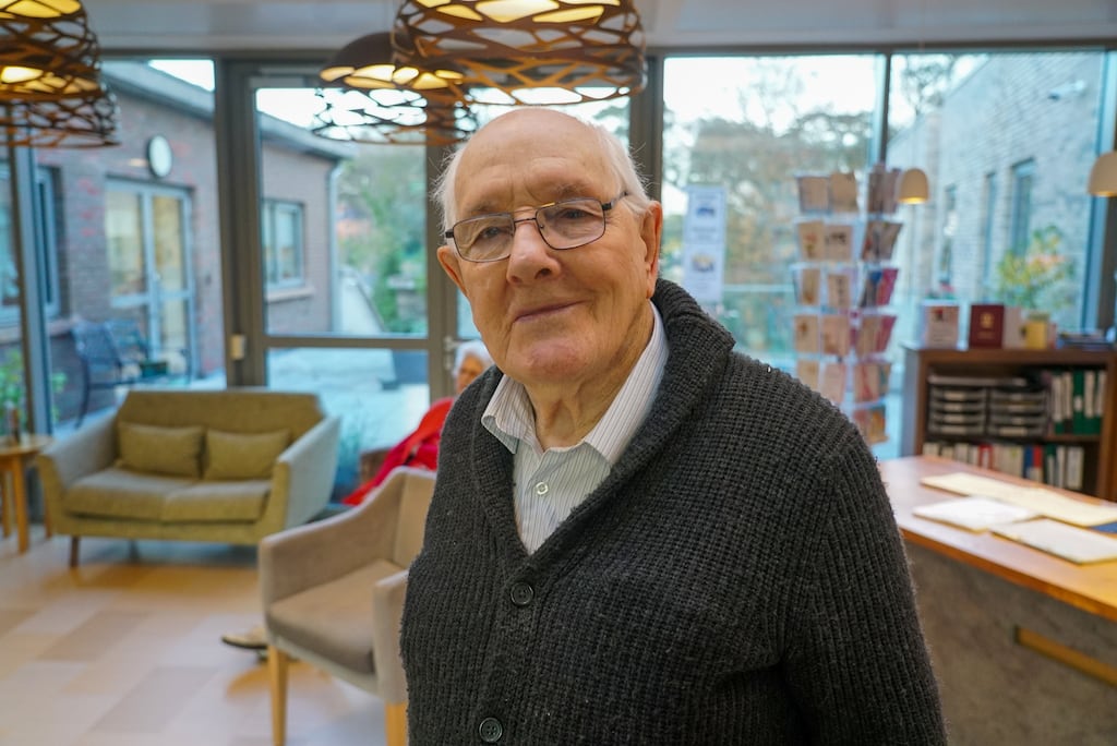Maryfield nursing home resident Richard Behal voted early in the general election. Photograph: Enda O'Dowd