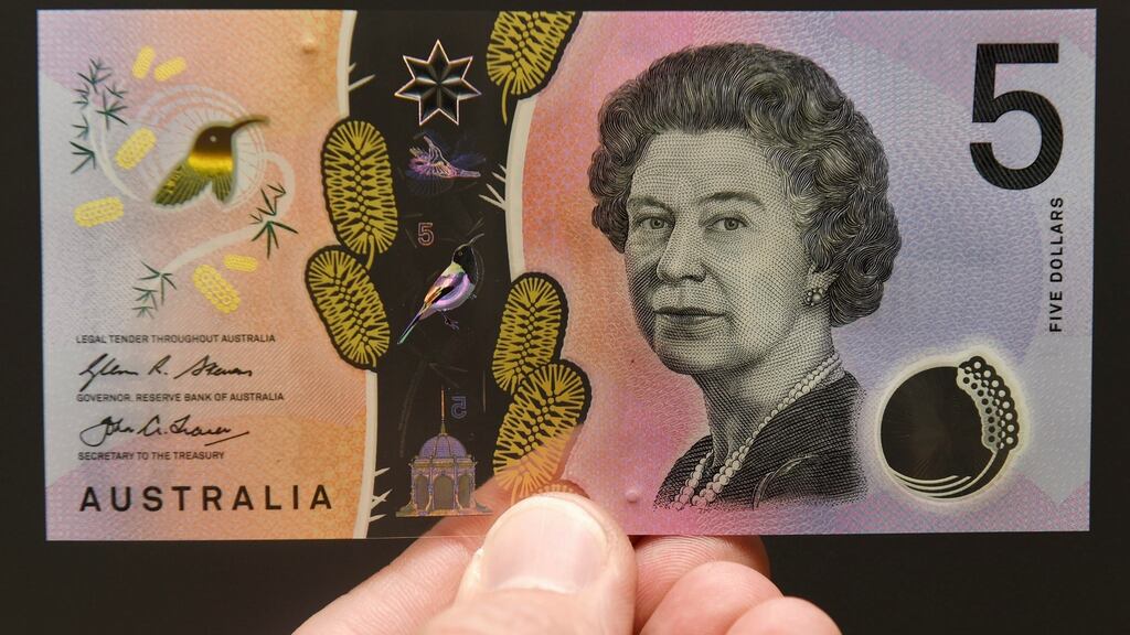 The new Australian five dollar banknote. Photograph: Paul Miller/EPA