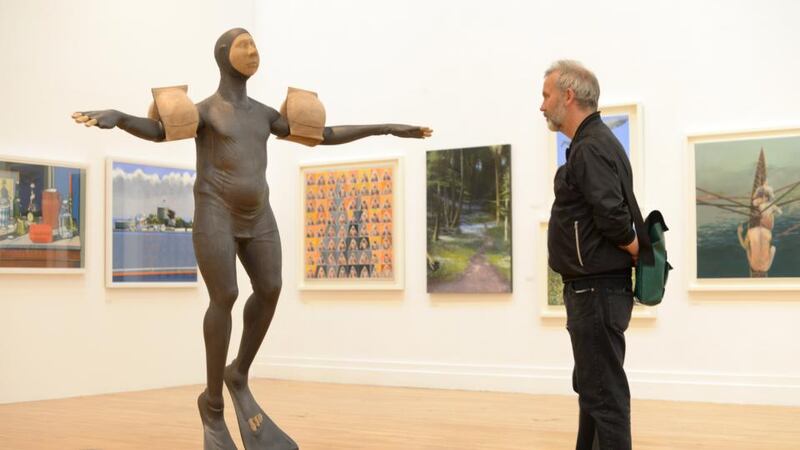 Buoyed, by Michael Quane RHA, one of the pieces shortlisted for the 2018 RCSI Art Award, in association with The Irish Times and the RHA Annual Exhibition. The award recognises the connection between art and healing. Photograph: Dara Mac Dónaill/The Irish Times