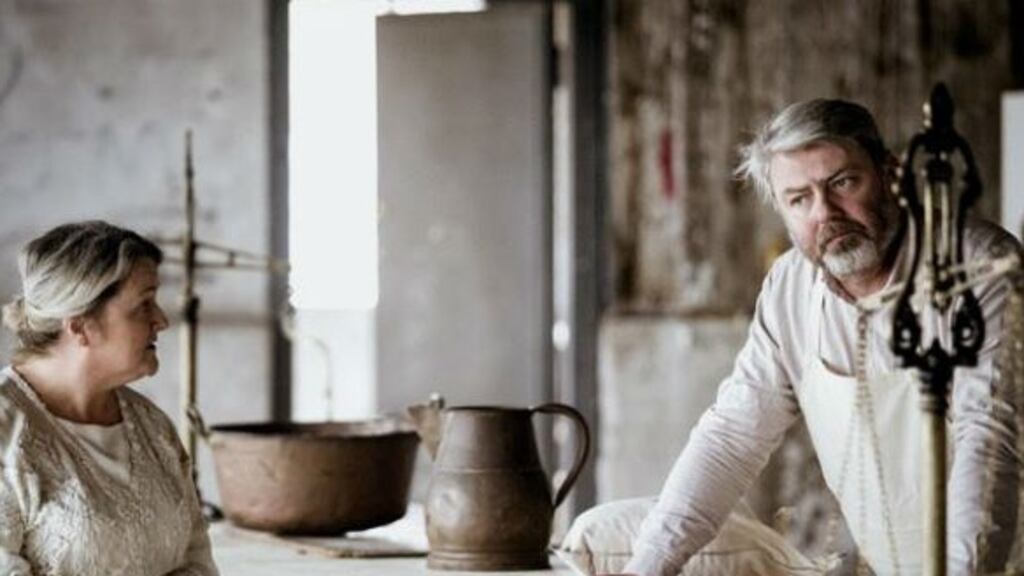 Gene Rooney and Charlie Bonner in Bread Not Profits. Photograph: Caleb Purcell