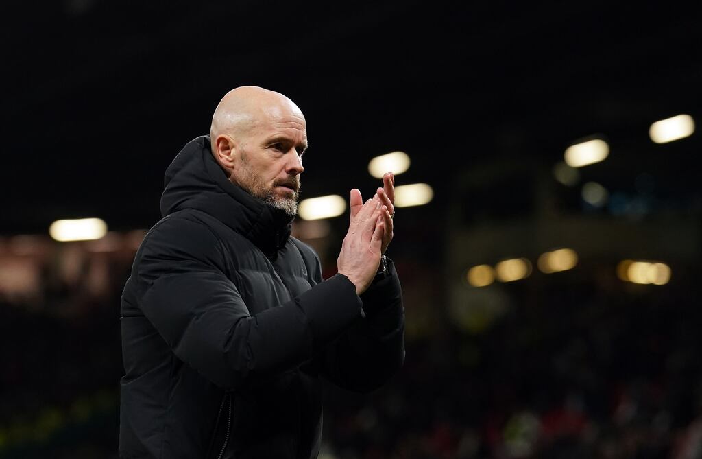 Erik Ten Hag: 'We will put out a team who can challenge, a team that is confident to win that game,' Photograph: Martin Rickett/PA Wire.