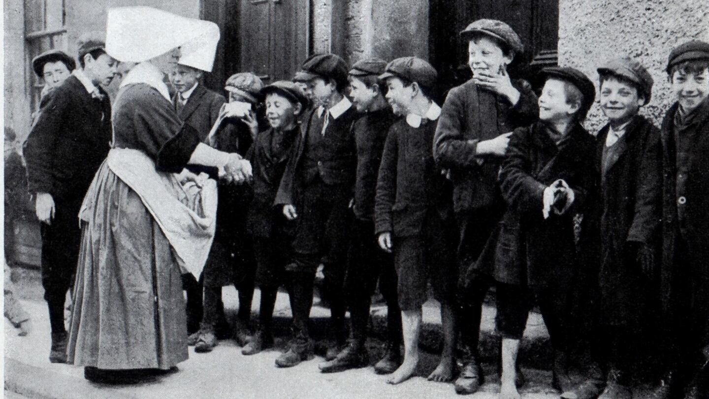 “Sisters of Charity feeding hungry boys during the revolt.”  Photograph: TW Murphy/willowdesign.com