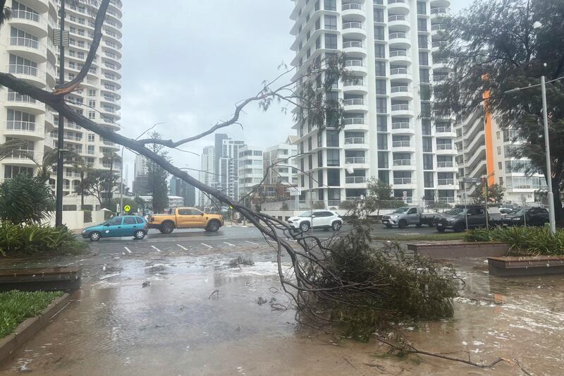 The cyclone has weakened and the real threat now is from that locally heavy-to-intense rainfall. Photograph: AP