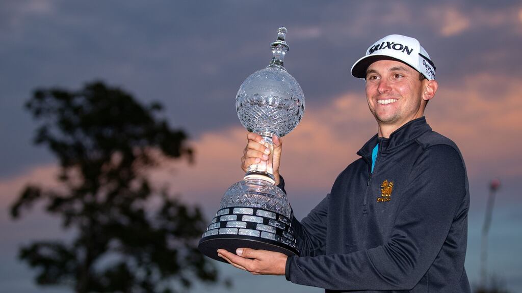 John Catlin won the Irish Open in 2020 at Galgorm Castle. Photo: Tommy Dickson/Inpho