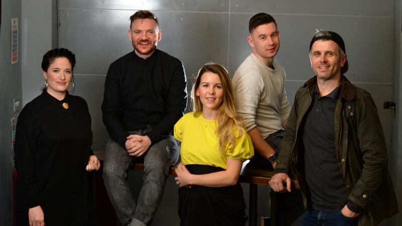 FOOD: Laura Caulwell, Niall Davidson, Lisa Cope, Jack Lenards and Eoin Cluskey. Photograph: Dara Mac Dónaill