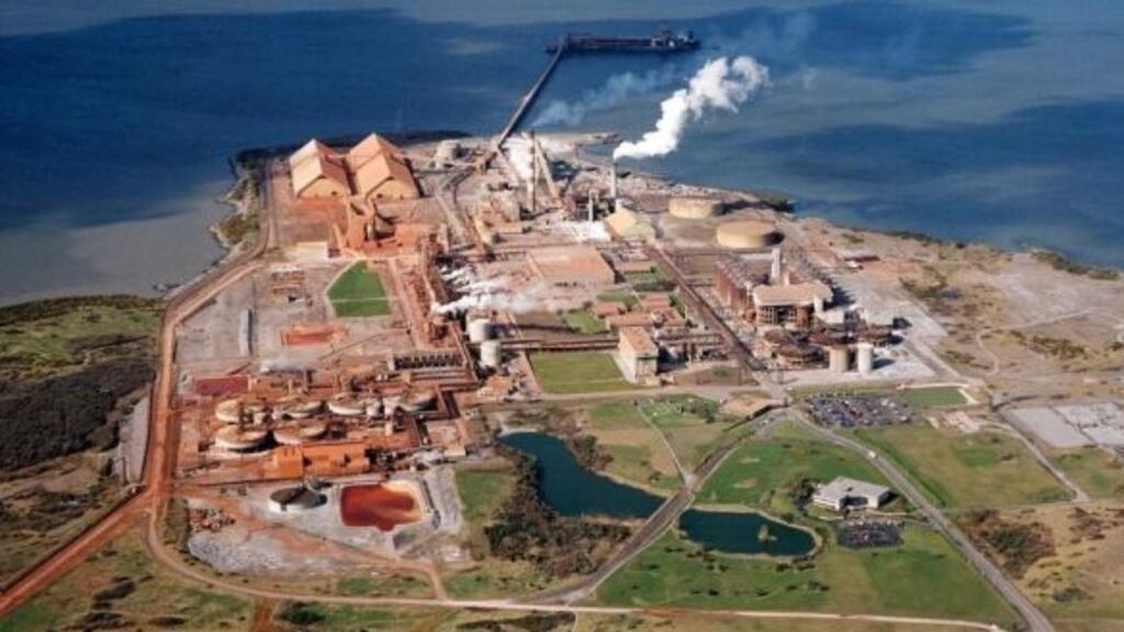 The Aughinish facility is the largest alumina refinery in Europe with 450 employees and the capacity to produce up to two million tonnes of aluminium oxide a year