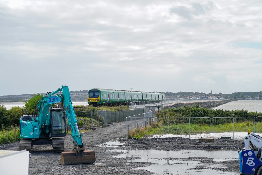 Work has commenced on a cycle lane between Malahide and Donabate that will run alongside the existing train line. ( Photo: Enda O'Dowd for The Irish Times)