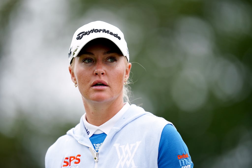 Charley Hull on the 9th during day three of the 2023 AIG Women's Open at Walton Heath. Photograph: John Walton/PA Wire