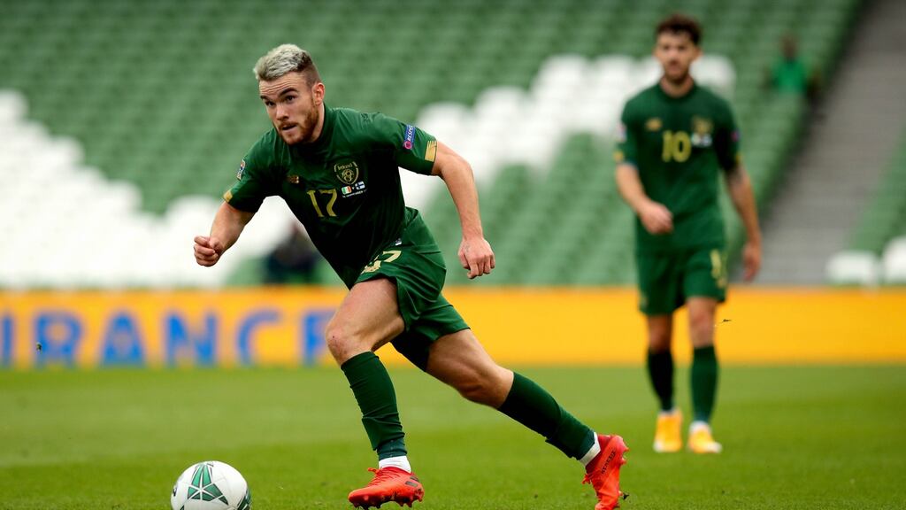Aaron Connolly could start again for Ireland in the Euro 2020 playoff match against Slovakia. Photo: Ryan Byrne/Inpho