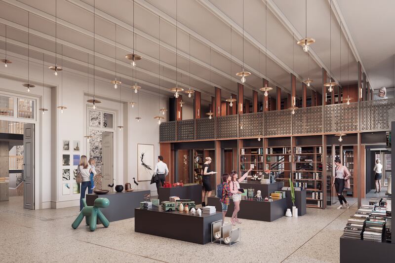 Retail space in planned extension at National Library of Ireland. Image: NLI/Digital Dimension