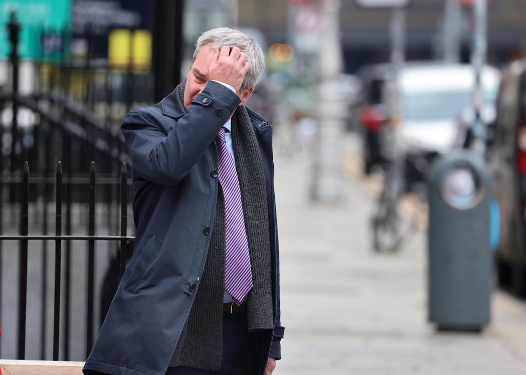 Robert Watt, secretary general of the Department of Health, leaving Leinster House on Wednesday following his appearance in front of the Oireachtas finance committee. Photograph: Dara Mac Dónaill