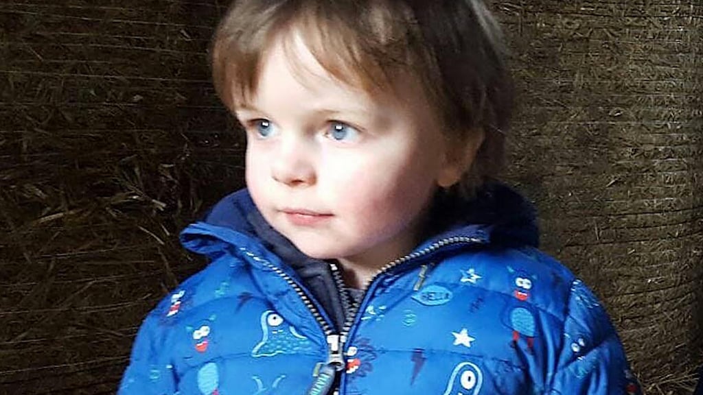 A family photograph of Cillian O’Driscoll (4) who died of viral infection in the lungs which attacked his heart and caused his sudden death.