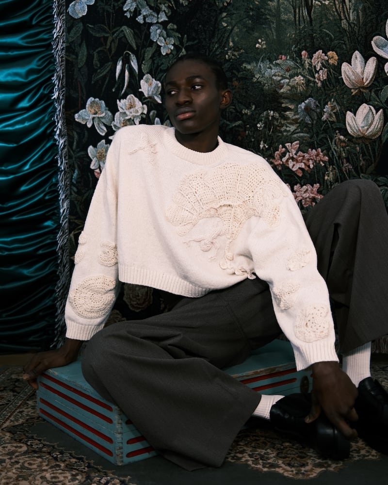 Cream jumper from Mihai Mar's 2024 Tail Ends collection