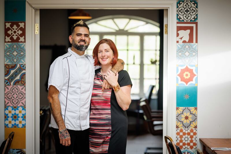 Rodrigo Gonzalez and Amanda Greer at Tãbú Tapas. Photograph: 
 Dylan Vaughan.