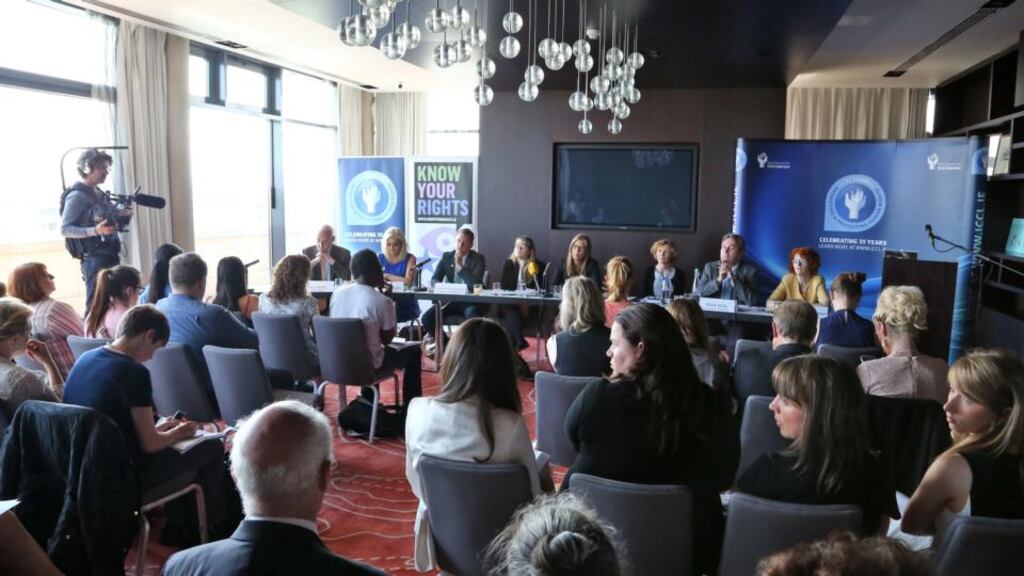 A press conference held by the Irish Council for Civil Liberties to announce NGOs’ reaction to UN’s human rights review of Ireland. Photograph: Colin Keegan, Collins