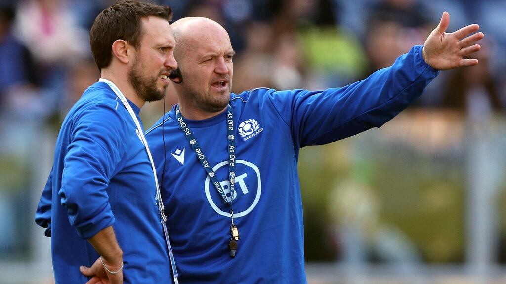 Gregor Townsend (right): “We know how good we will have to play to beat this French team but we have prepared very well and we are up for the challenge.” Photograph:   Andrew Matthews/PA